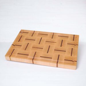 End Grain Maple - Walnut Cutting Board "Basketweave Design"