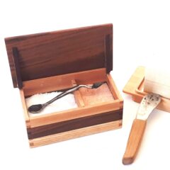 Salt Box With Spoon - Walnut Top - Image 2