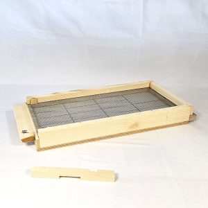 Beehive - Bottom Entry Board Screened with Entrance Reducer & Mite-counting Board for 5-frame NUC